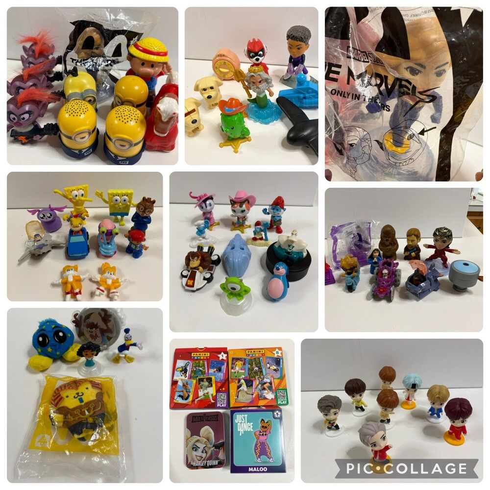 McDonalds, Burger King & Toy Figures Lot Of 67 BTS You-Gi-Oh Star Wars SpongeBob